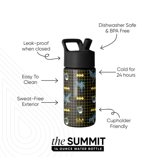 Summit Kids Water Bottle with Straw Lid